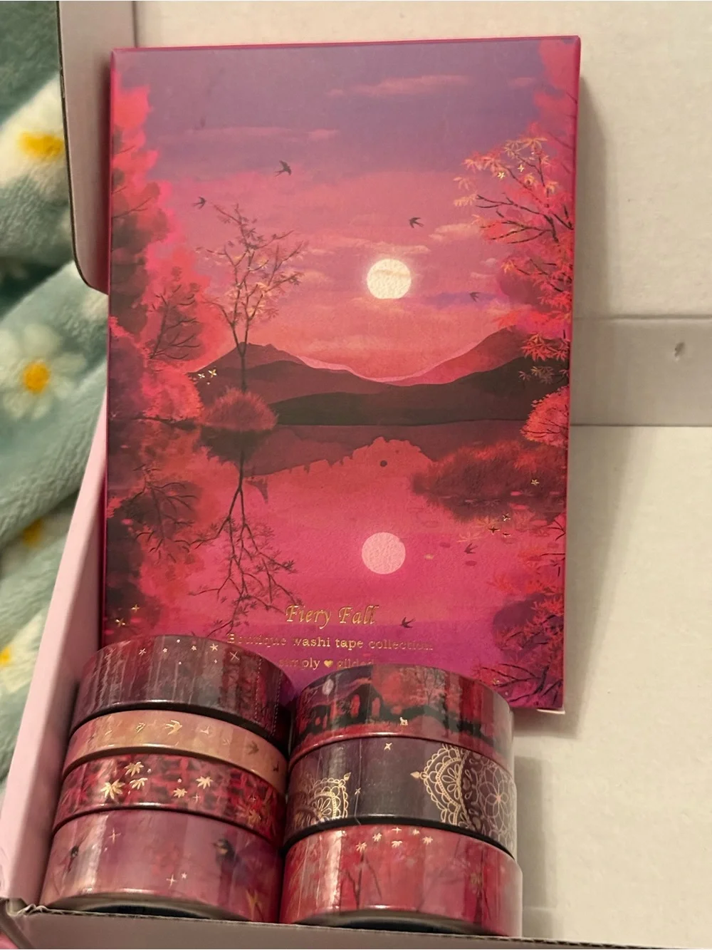 Simply Gilded Fiery Fall October 2024 Subscription Stickers Stationary Set